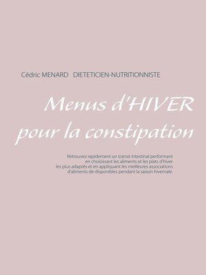cover image of Menus d'hiver pour la constipation